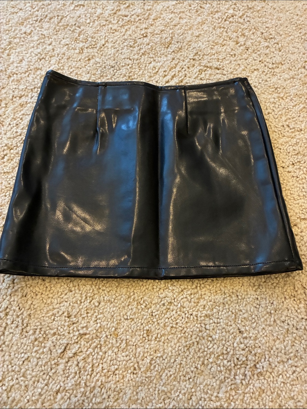 Amy Byer Black Faux Leather Mini Skirt
